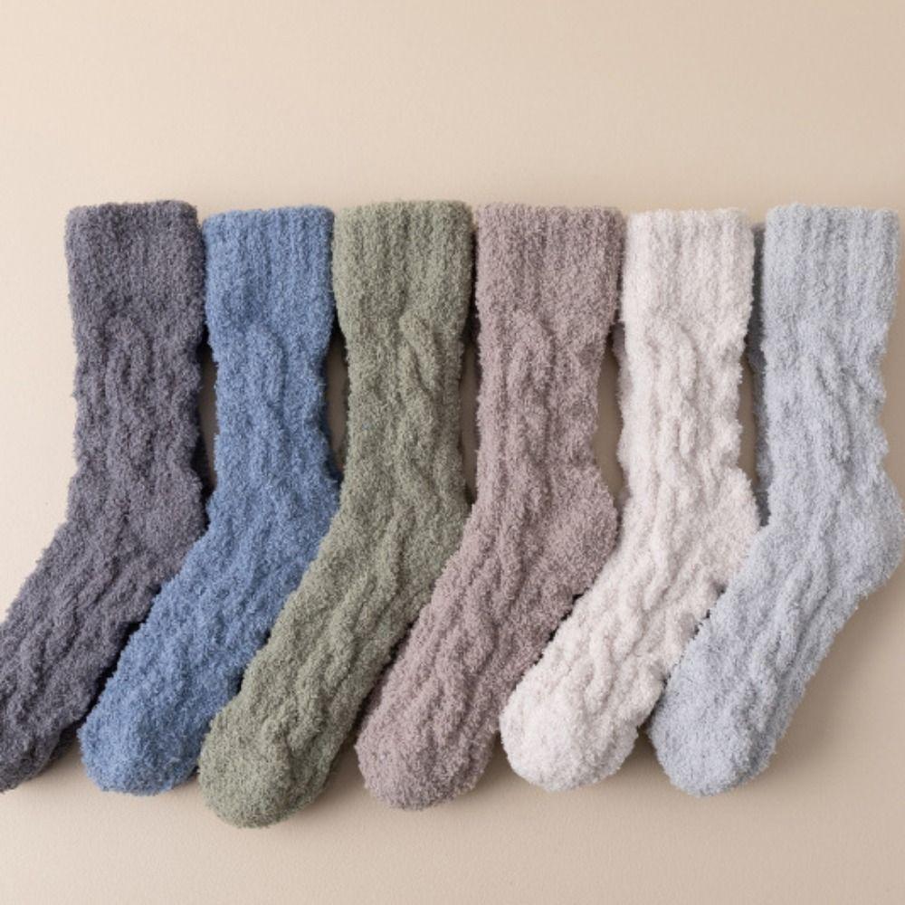 Утолщенные дышащие удобные теплые носки средней длины Harajuku Hosiery Coral Velvet Man Socks