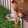 Забавная статуэтка кур Ручная работа из смолы Украшение Небольшой размер Праздничный подарок Домашние аксессуары Для столешницы Полки Декор