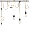 Pendant Light Cord Kit 5M/6.72M with Switch Plug Light Base Vintage Hemp Rope Farmhouse Hanging Light for Bedroom Living Room