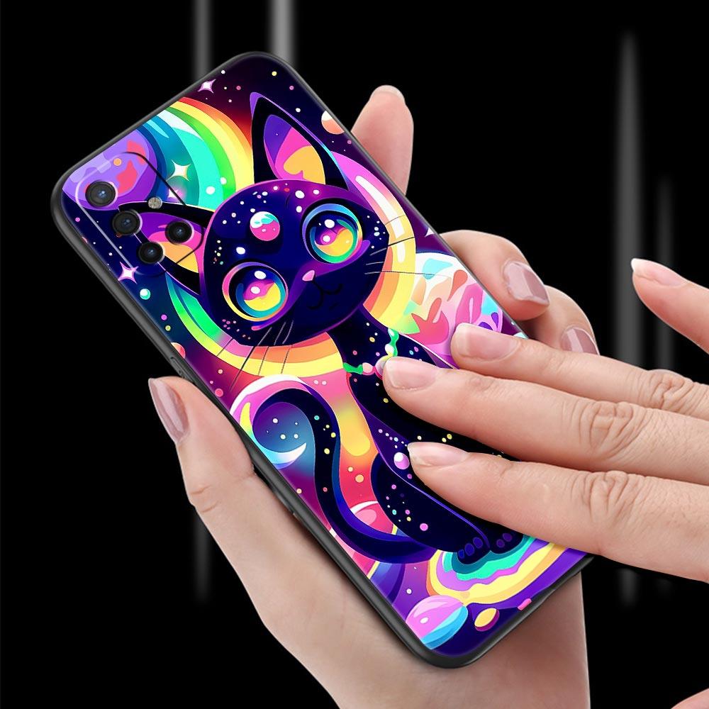 Phone Case For Oneplus 13R 13 12 10T 11 R10 Nord N100 N200 N10 9 9R CE 2 3 Z Pro Lite 5G Soft TPU Cover Colorful Cat Design Bags