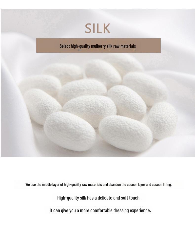 Женский модный топ 2025 с градиентом, круглым вырезом, из шелка тутового дерева - Дизайн из двойного крепа высокого класса, с коротким рукавом