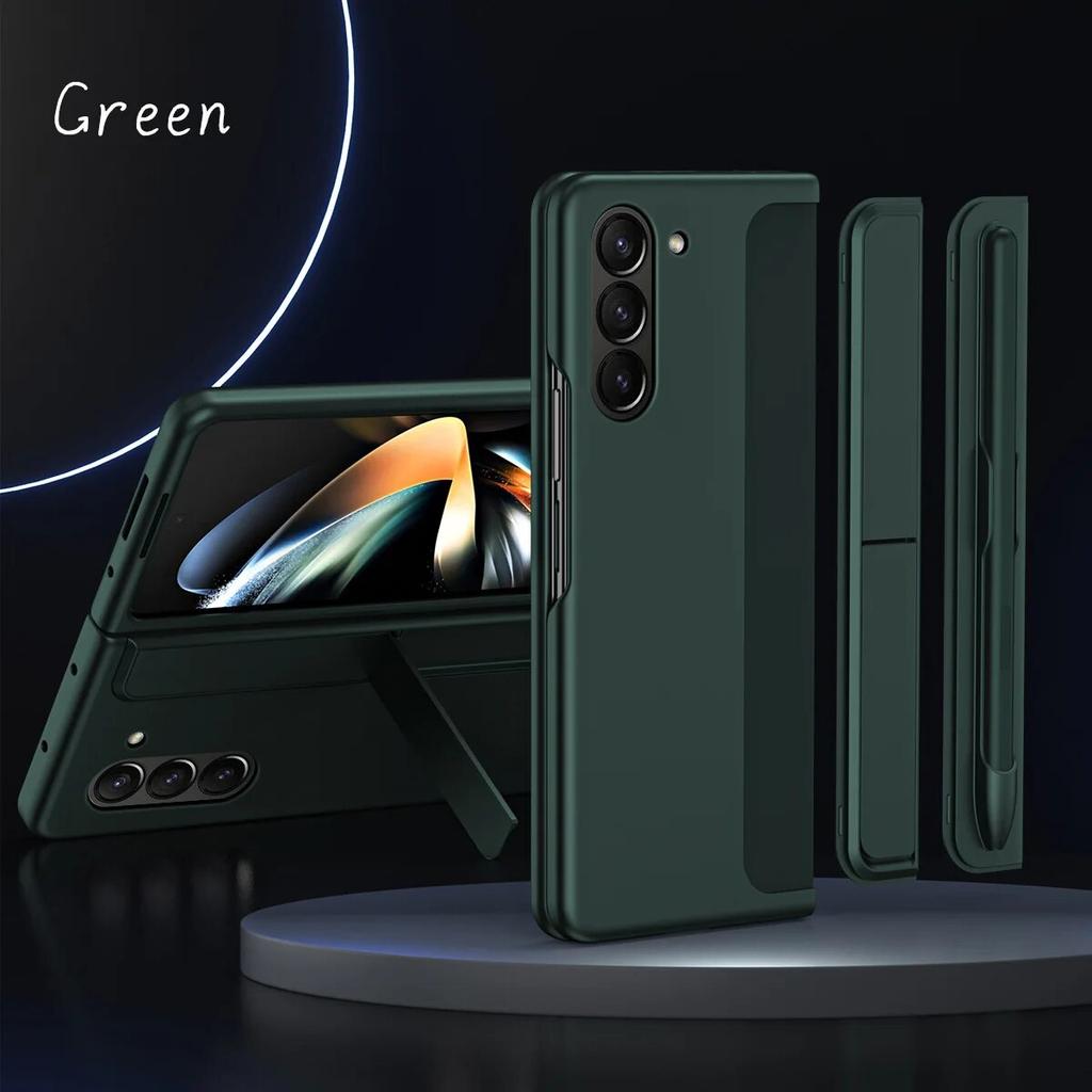 Противоударный чехол для Samsung Galaxy Z Fold 5, складной чехол для телефона с невидимым держателем для ручек, полная защита