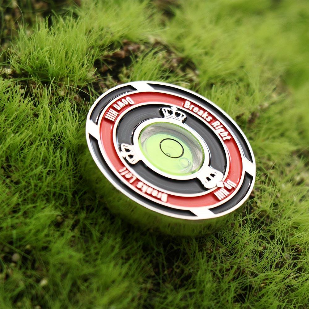 Two-sided Golf Hat Clip Marker Kirsite Golf Ball Marker Training Aids Golf Green Reader Boys
