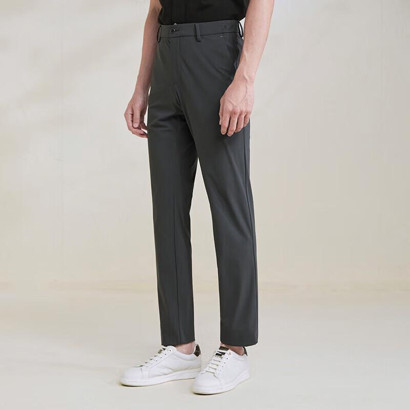 SAINT ANGELO Men's Four-Way Stretch Straight-Fit Casual Trousers