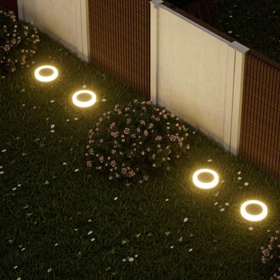 4 шт. Солнечные грунтовые фонари Водонепроницаемые уличные ландшафтные светильники Светодиодная газонная лампа