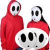 Game Bros Mario White Shy Guy Mask Full Face Anonymous Shy Guy Mask Cosplay Masquerade Mask For Kids Adult Halloween Party Props