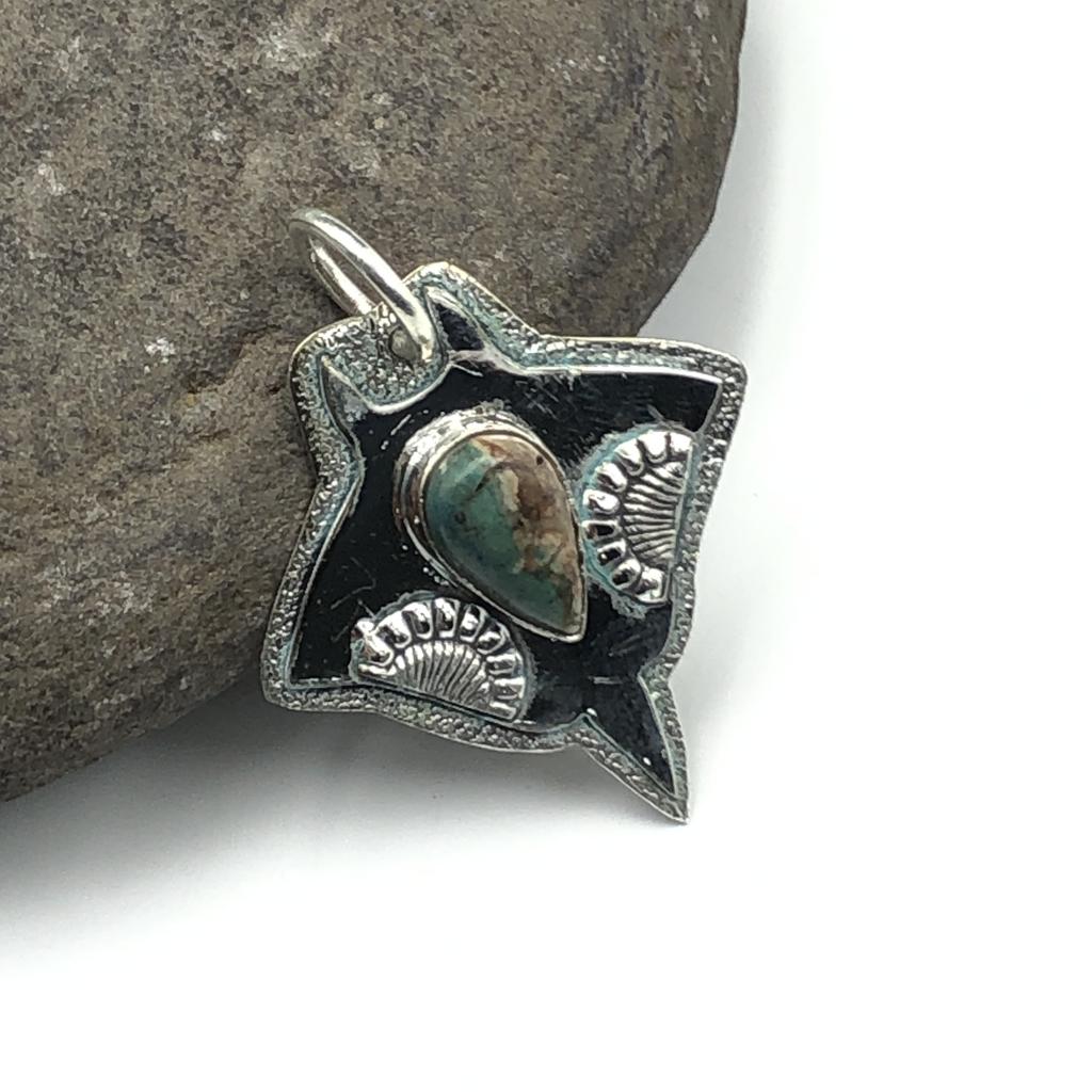 Natural Shatukkite Gemstone 925 Sterling Silver Jewelry Designer Pendant 1.67" AJP-400