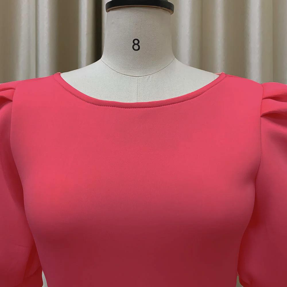 Женское летнее банкетное платье 2022 года с рукавами-фонариками, облегающее бедра — европейский и американский стиль