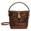 Hand Carrying Fashionable Bucket Bag Women's 2025 New Trendy Leopard Print Shoulder Bag Simple Casual High-end Women's Bag
