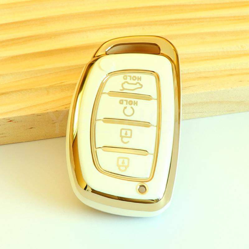 4-кнопочный ТПУ чехол для ключа автомобиля для Hyundai Avante Sonata Santa Fe 2015 2017 2018 Tucson 2017 2018 Elantra Azera 2018 Creta