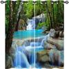Шторы с лесным водопадом для спальни, природный пейзаж, 3d шторы с принтом, занавеска на окно с горным потоком, гостиная, 2 панели