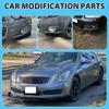 5pcs/ Set Glossy Black Car Front Bumper Lip Splitter Spoiler Diffuser Cover Trim Universal Adjustable Separators Bumper Body Kit