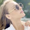 Ретро Металлические Панк Солнцезащитные Очки Круглые Женские Готические Весенние Стимпанк Оттенки Мужские UV400 EMA