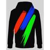 Autumn Winter Ink Tye Dye Pullovers Long Sleeves 3D Printed Men's Hoodie, Halloween Black Pattern, Trendy Sportswear