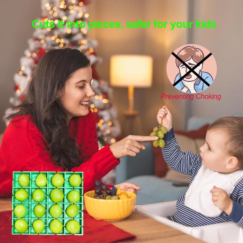 Нож для нарезки помидоров черри на половинки или четвертинки, 16 шт. за раз, держатель для фруктового контейнера, резак для салата, детей, закусок для малышей