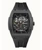 The Rim Polyurethane Strap Black Skeleton Dial Automatic I16201 Men's Watch