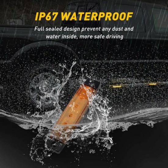 10 Светодиодных Подсветки для Автомобиля, Грузовика, Салона, Неоновая Подсветка, Декор, Желтый