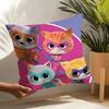 Cute Cartoon S-Superkitties Pillow Case Linen Cushion Covers For Decorative Sofa Home Pillows Case Car Chair Pillows Cases