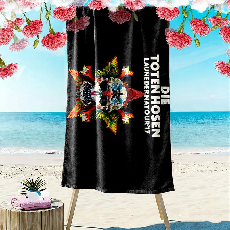 DTH Print Beach Towel, Large Soft Quick Dry Towel for Beach Camping Swimming