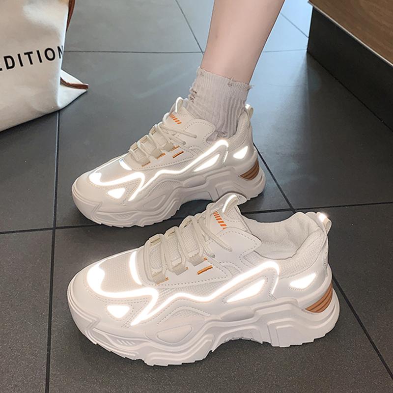 Детские кроссовки «папины» 2025 новый весенний универсальный платформа белые кроссовки ins интернет-знаменитость супер огонь повседневная спортивная обувь