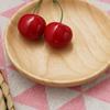 Японская небьющаяся посуда Ручная работа Круглый поднос для чая Деревянная тарелка Тарелка для закусок Десертная тарелка