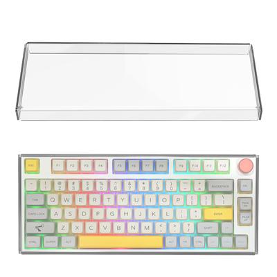 Чехол для клавиатуры Geekria Knob, защитный чехол для клавиатуры из прозрачного акрила, 84-клавишная компьютерная клавиатура, совместимая с Keychron Q1 HE Max Q1 TH80 Glorious Gaming GMMK