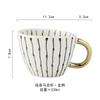 Ceramic Mug Hand-Painted Irregular Chessboard Checkered Coffee Cup Large Capacity Water Cup Milk Tea Oatmeal Mugs Household