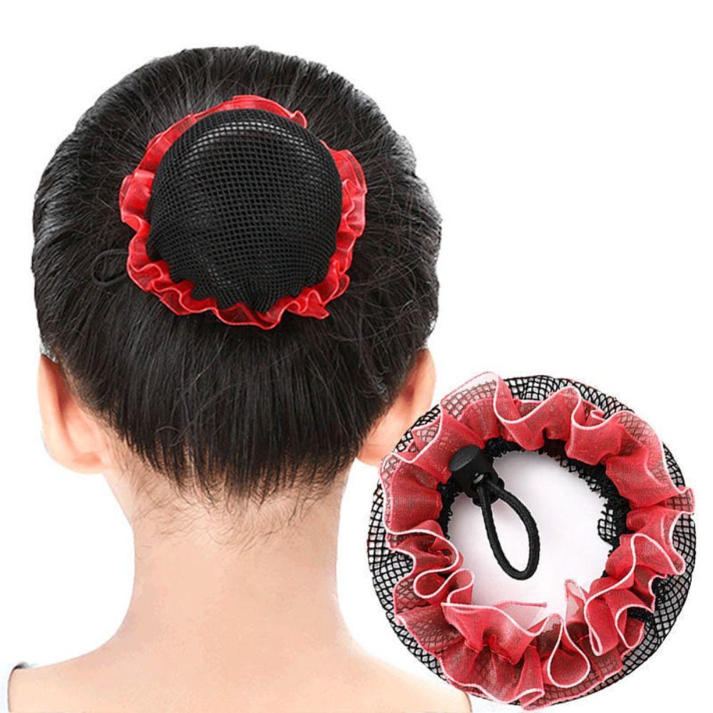 Adjustable Elastic Hair Net Lace Head Bands Girl Bun Cover Snood Accessories Ballet Hair Net Women