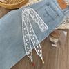 Lace Silk Scarf, Long Strip, High-end Bow, Small Pendant, Scarf, Headscarf, Headband, Decorative Scarf, Waist Belt Can Be Tied.