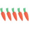 CHGCRAFT 5 шт. Морковь из шерстяного войлока с листьями Ручная работа Пасхальное украшение для поделок Осень День благодарения Хэллоуин Сувениры для вечеринки Декор фермерского дома