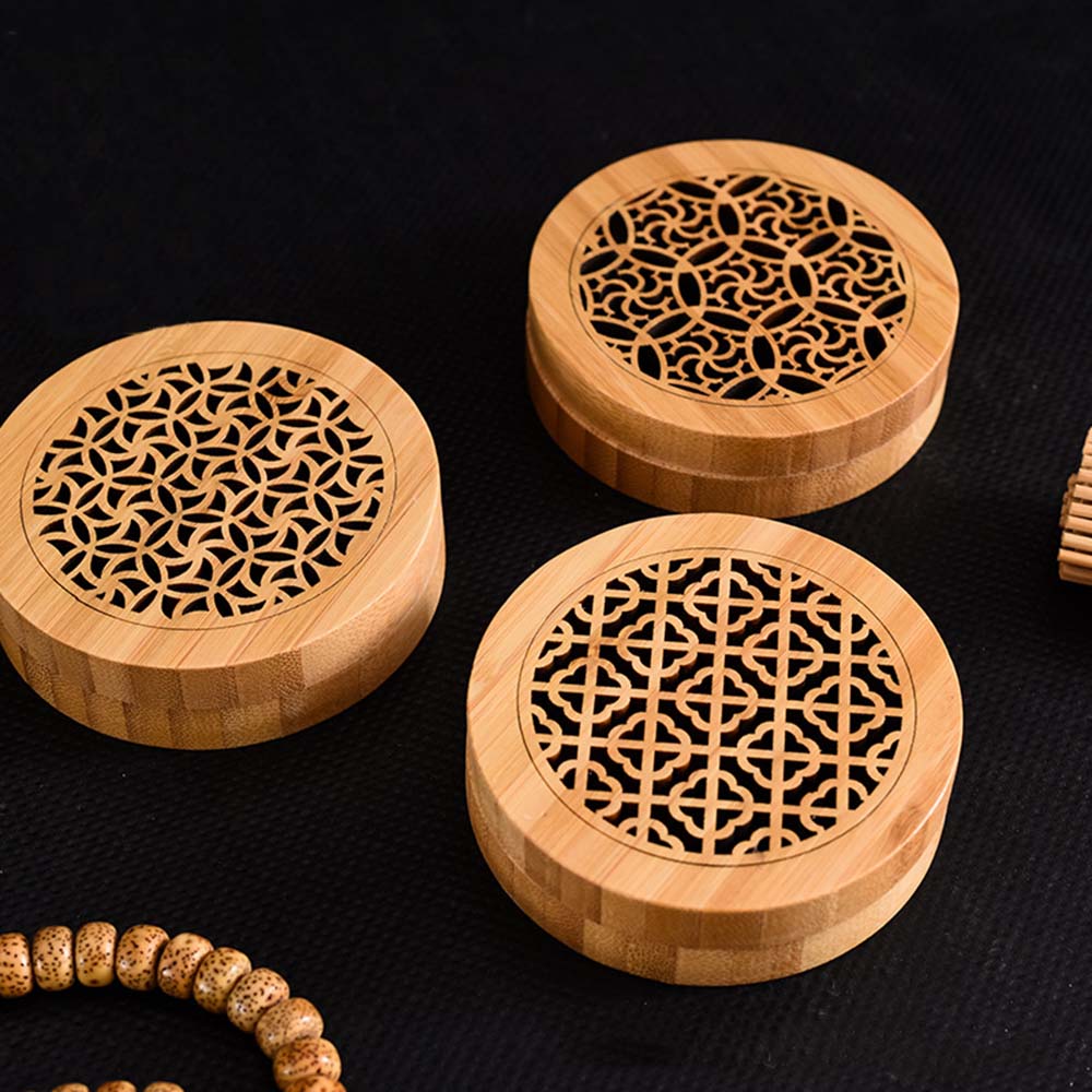 Coils Incense Hollow Carved Buddhist Incense Holder Censer Ash Catcher Home Decor Desktop Ornament