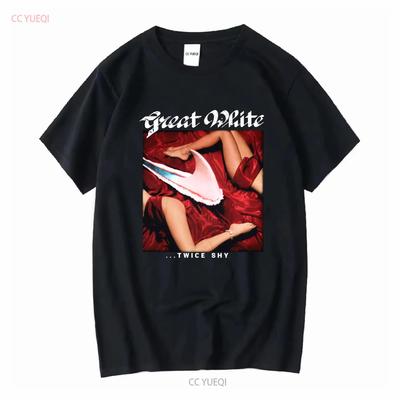 Great White Band Twice Shy Tour 1989 Черная S 2345XL футболка с длинным или коротким рукавом винтажная Выстиранная уличная одежда Стрейч