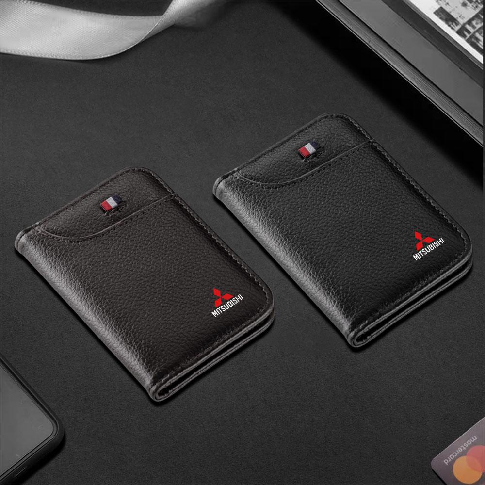 cxpzhg1 Car Driving Document Bag ID Passport Card Wallet Card Pouch PU Leather for Mitsubishi Asx Lancer 10 Outlander 3 l200 Xpander