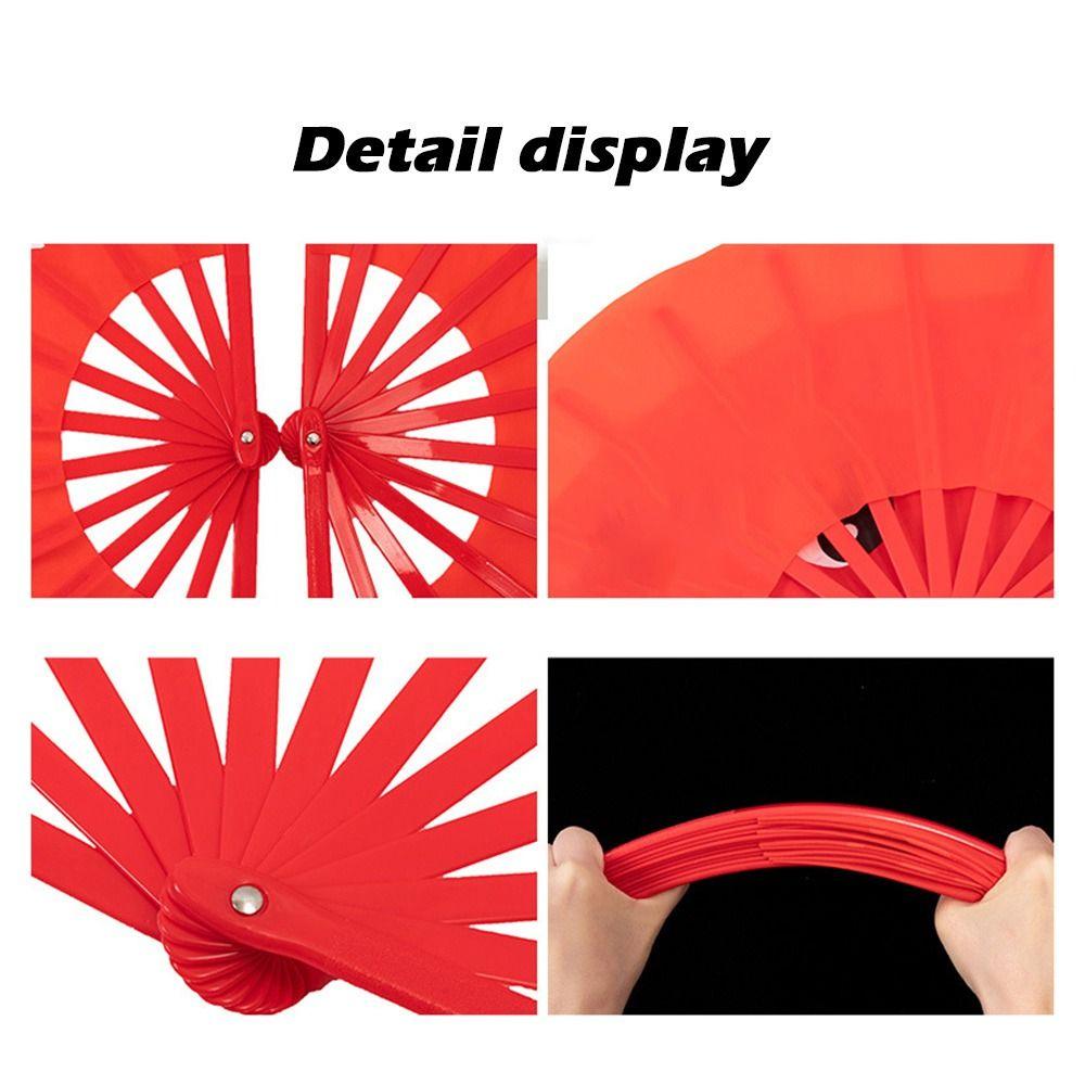 28/34cm Chinese Tai Chi Chinoiserie Gift Yoga Fan Kung Fu Fan Folding Stage Fan Plastic Bone Fan