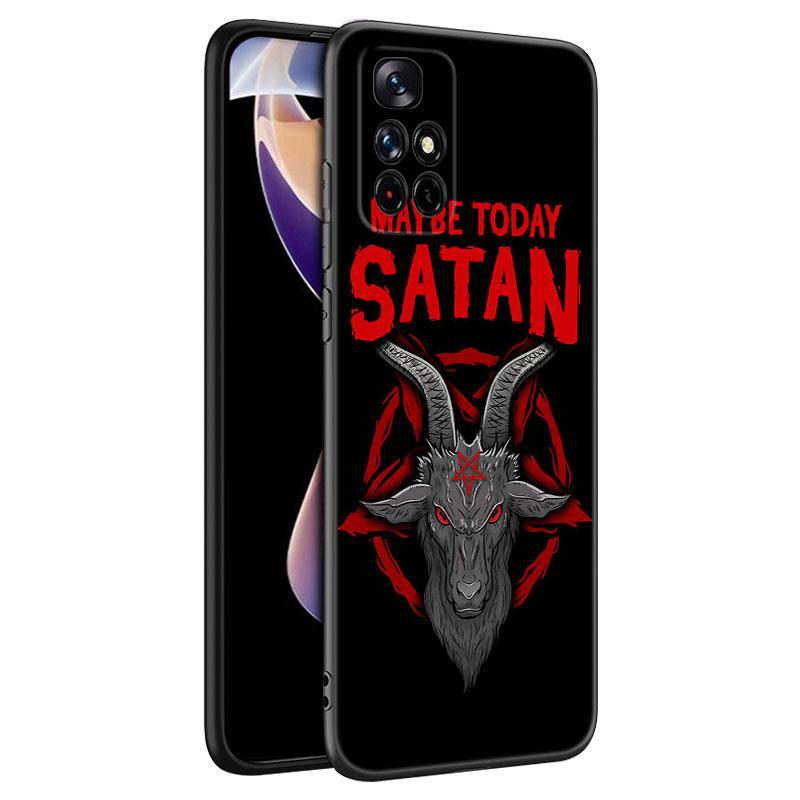 Пентаграмма 666 демонический сатанинский черный силиконовый чехол для телефона Xiaomi Redmi Note 10 11 11S 12 13 4G 8 9 11T Pro 5G + 8T 9S 10S 12S