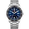 Мужские часы Luminox Navy Seal Pacific Diver серии 3120, серебристый корпус из нержавеющей стали, браслет Oyster, синий циферблат, кварцевые аналоговые часы
