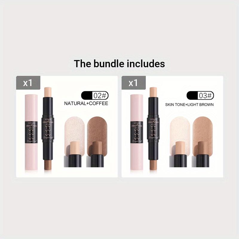 Dual-Ended Contour Stick Double End Stick Matte Nose Shadow Profile Highlight And Highlight Dual Purpose Shadow Pen