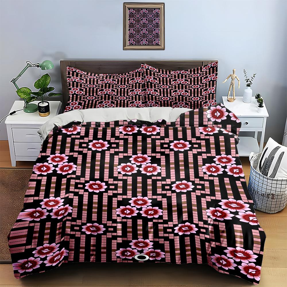 Geometric, floral, striped. Bedding Duvet cover sets Duvet covers Pillowcases gifts (1 * Duvet Cover 2 * Pillowcases, without duvet insert)