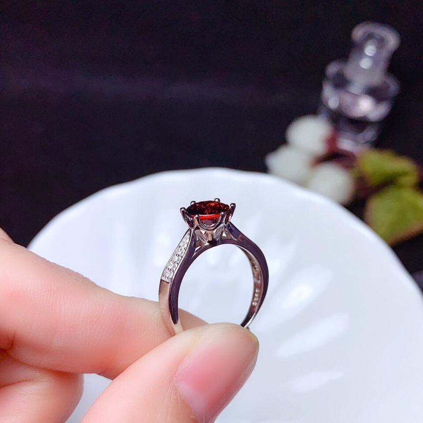 Модное открытое кольцо с имитацией рубина и шестью когтями - популярные женские украшения