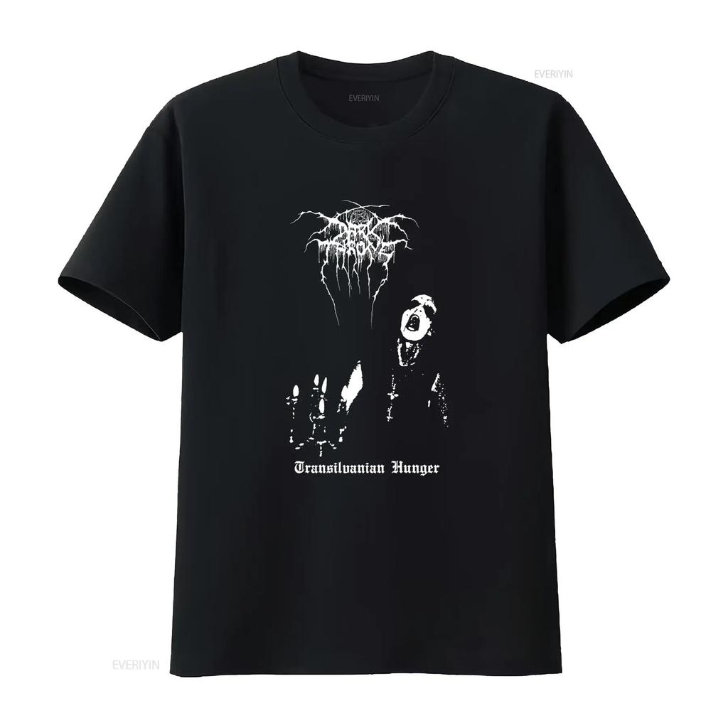 Трансильванский Голод Darkthrone Альбом Блэк-метал Футболка Быстрая доставка США винтажная Стиранная Унисекс графическая мода Универсальная