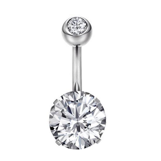 Женский пирсинг пупка штангой с кубическим цирконием, украшение для пирсинга тела, подарок
