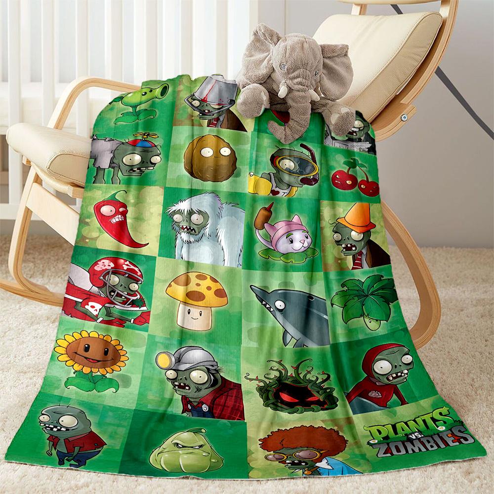 Zombie Plants Party Blanket Soft & Cozy Perfect for Couch Sofa Livingroom Four Seasons Universal Modern Suitable for Gifting Relatives and Friends