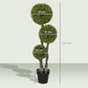 Artificial Boxwood Tree, Artificial Plant, Realistic Look, Outdoor, Green + Black