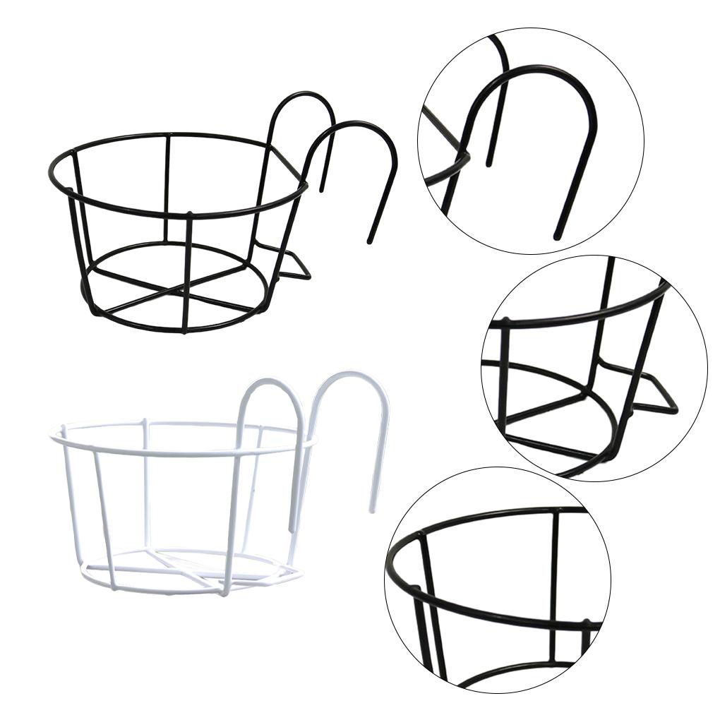 5 шт. Железная стойка для перил для цветов, горшечные растения, подвесная корзина, круглая полка, держатель для балкона, ограждение для помещений и улицы