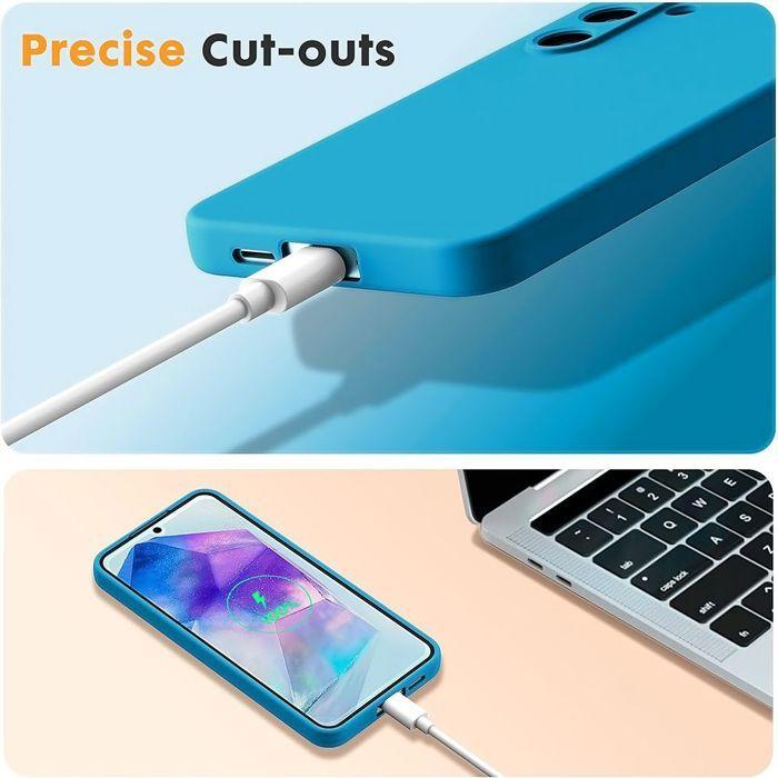 Case for Samsung Galaxy S25 - Liquid Silicone Anti-Scratch Blue - BOOLING®