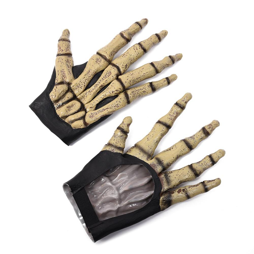 Simulated Werewolf Vinyl Gloves Plush Makeup Party Props Halloween Cosplay Gloves Carnival