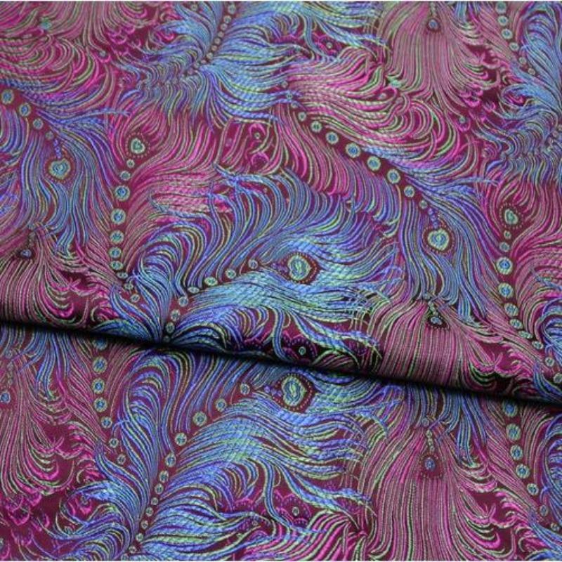 100x75см Брокат Жаккард Цветочный Узор Дамаст Ткани на Метр DIY Дизайн Швейный Материал Ткань для Платья Ципао Одежды