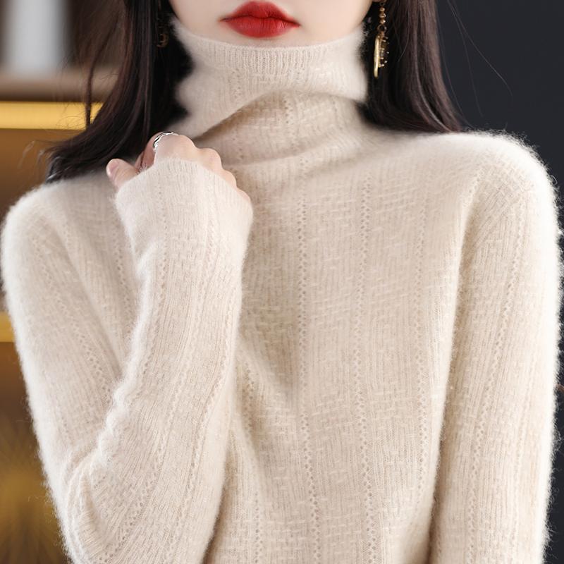 Женский кашемировый свитер Qinghe cashmere 30% кашемир 70% шерсть Женский осенне-зимний кашемировый свитер мягкий и теплый