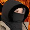 [YOUNGSVILLAGE] Утепленный капюшон-бафф Зимняя рыболовная шапка Черный
