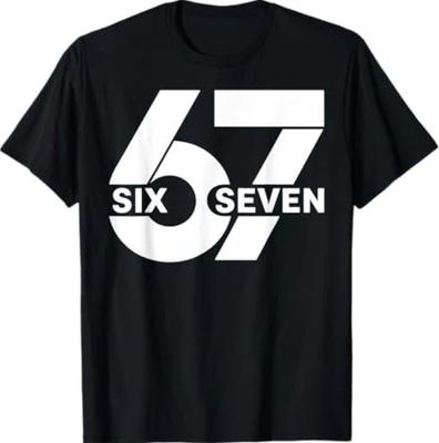67 Шесть Семь Мем S-5XL Унисекс Футболка